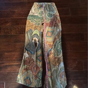 Zara paisley boho flare pants
